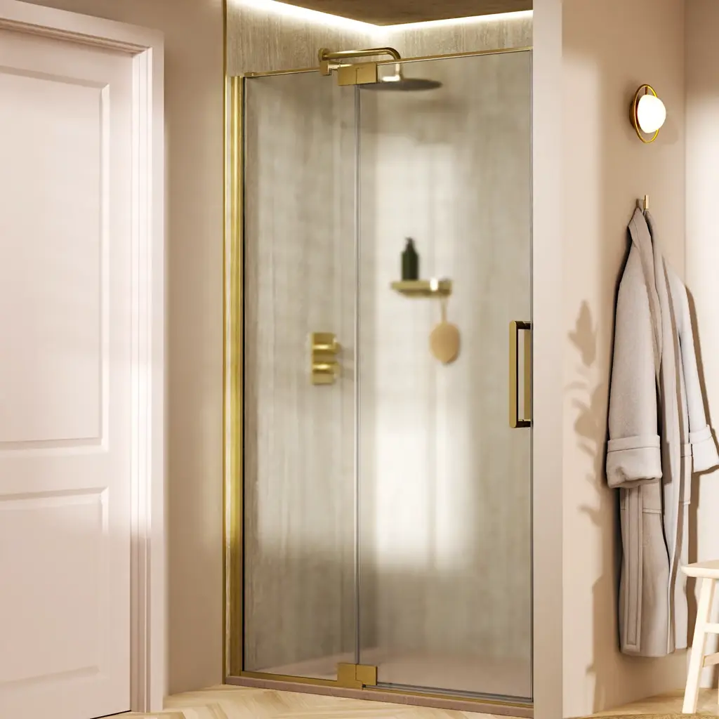 1000mm OPTIX 10 PIVOT DOOR - B.BRASS