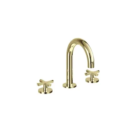 BURLINGTON RIVIERA 3 HOLE DECK BASIN MIXER - GOLD