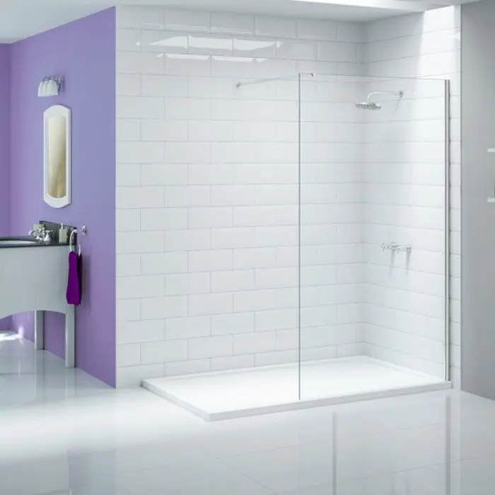 1100 8mm SHOWER WALL - CHROME